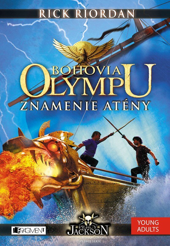 Obálka knihy Bohovia Olympu – Znamenie Atény
