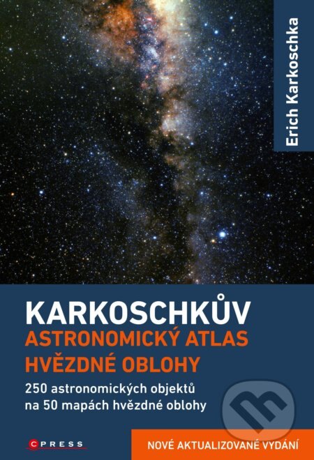 Obálka knihy Karkoschkův astronomický atlas hvězdné oblohy