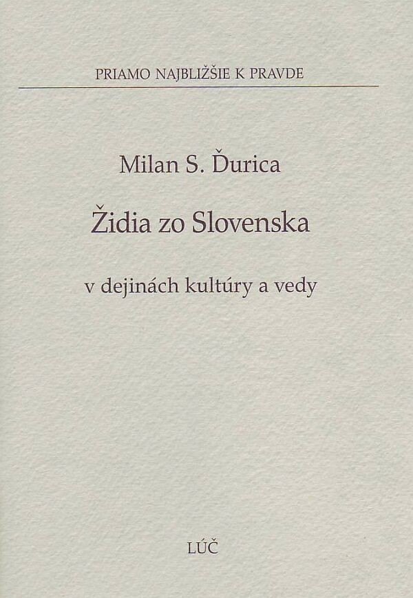 Obálka knihy Židia zo Slovenska v dejinách kultúry a vedy