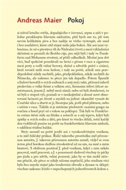 Obálka knihy Pokoj