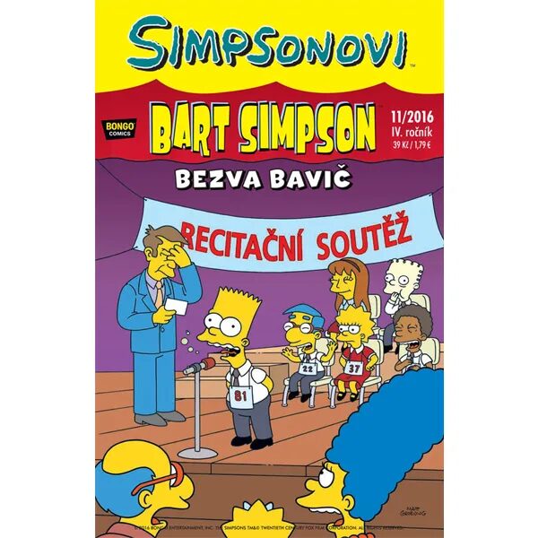 Obálka knihy Simpsonovi: Bart Simpson 11/2016 - Bezva bavič
