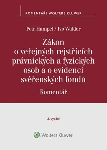 Obálka knihy Zákon o veřejných rejstřících právnických a fyzických osob a o evidenci svěř..