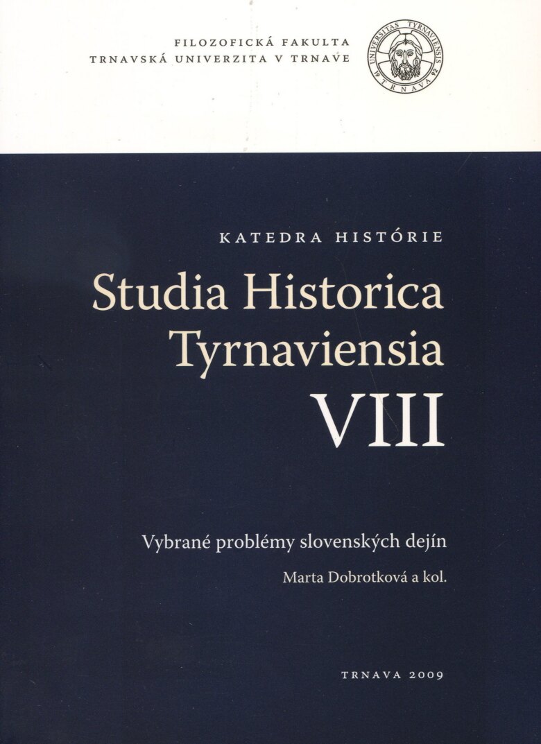 Obálka knihy Studia historica Tyrnaviensia VIII