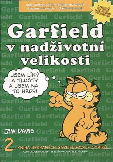 Obálka knihy Garfield v nadživotní velikost 2.vydání