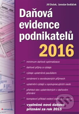 Obálka knihy Daňová evidence podnikatelů 2016