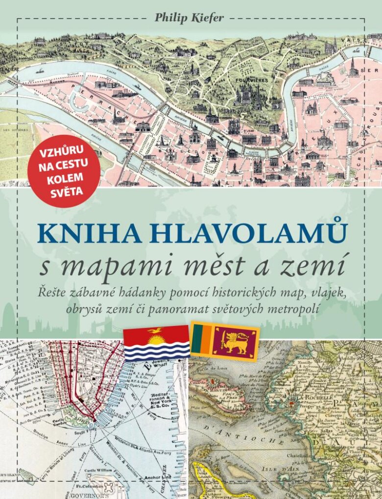 Obálka knihy Kniha hlavolamů s mapami měst a zemí