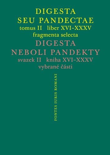 Obálka knihy Digesta seu Pandectae. tomus II. / Digesta neboli Pandekty. svazek II