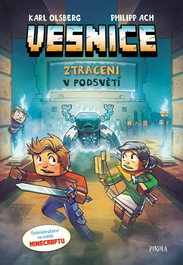 Obálka knihy Minecraft: Vesnice. Ztraceni v podsvětí