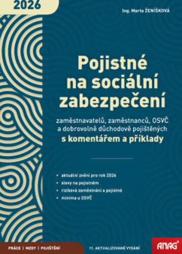 Obálka knihy Pojistné na sociální zabezpečení 2026