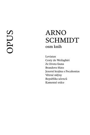 Obálka knihy Arno Schmidt - Osm knih
