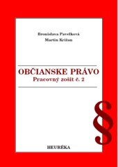 Obálka knihy Občianske právo. Pracovný zošit č. 2