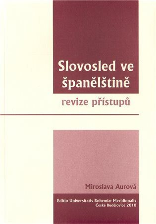 Obálka knihy Slovosled ve španělštině