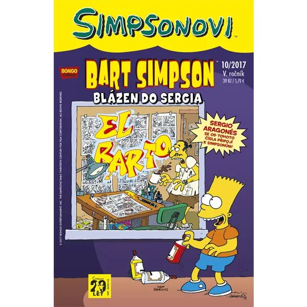 Obálka knihy Simpsonovi: Bart Simpson 10/2017 - Blázen do Sergia