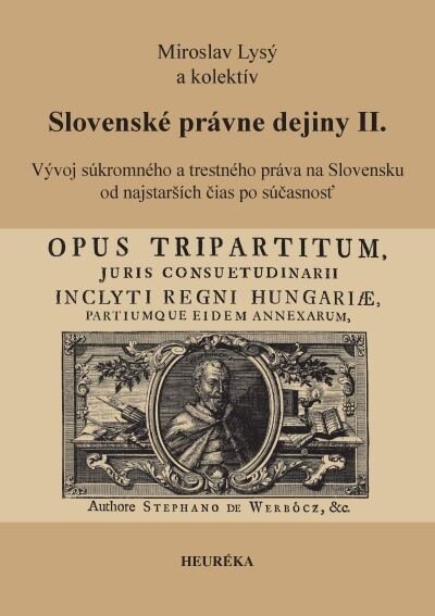 Obálka knihy Slovenské právne dejiny II.