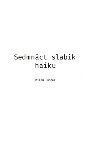 Obálka knihy Sedmnáct slabik haiku