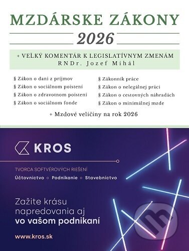 Obálka knihy Mzdárske zákony 2026