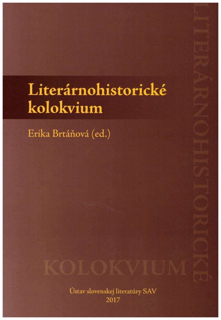 Obálka knihy Literárnohistorické kolokvium