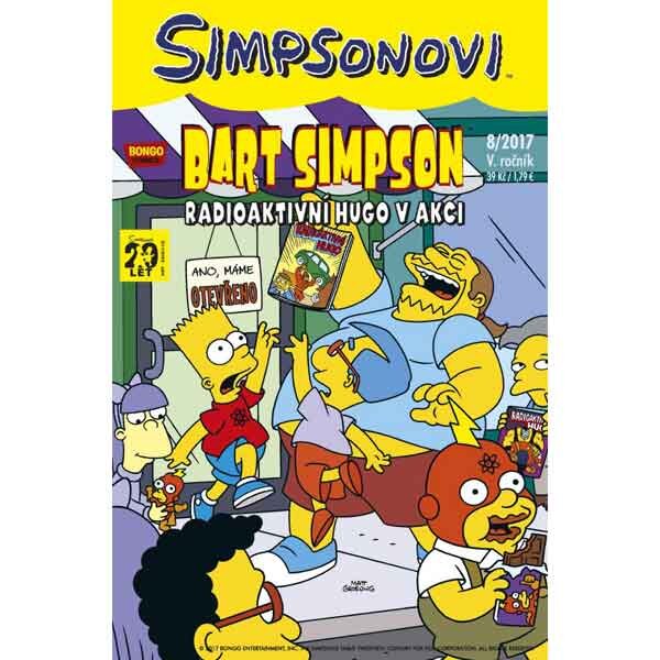 Obálka knihy Simpsonovi: Bart Simpson 08/2017 - Radioaktivní Hugo v akci