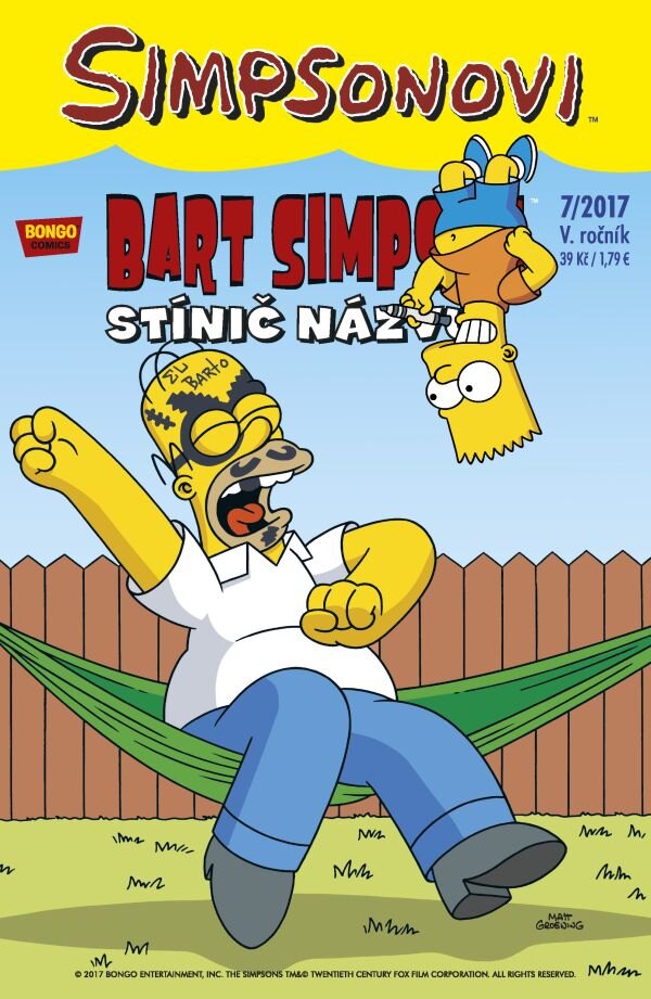 Obálka knihy Simpsonovi: Bart Simpson 07/2017 - Stínič názvu