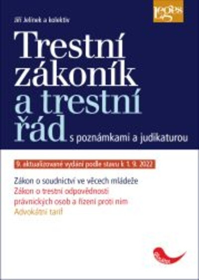 Obálka knihy Trestní zákoník a trestní řád s poznámkami a judikaturou - 9. aktualizované vydání podle stavu k 1. 9. 2022
