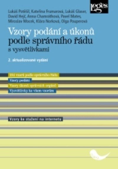 Obálka knihy Vzory podání a úkonů podle správního řádu s vysvětlivkami