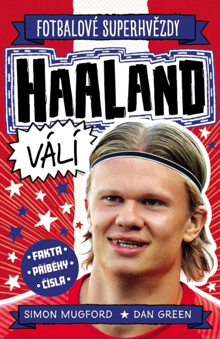 Obálka knihy Fotbalové superhvězdy Haaland válí - Fakta, příběhy, čísla