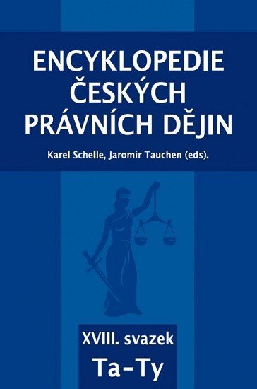 Obálka knihy Encyklopedie českých právních dějin - XVIII. svazek (1. akosť)