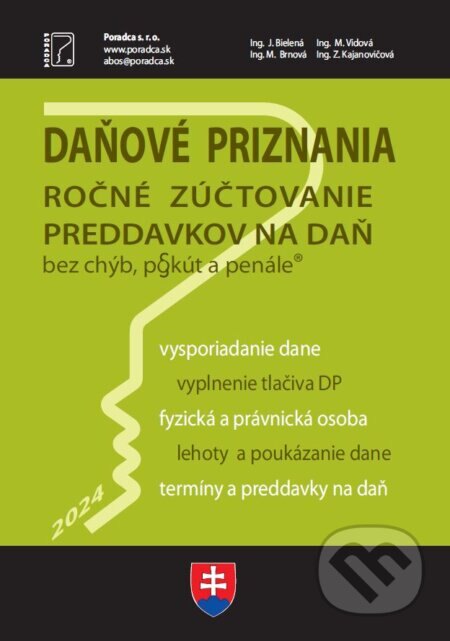 Obálka knihy Daňové priznanie + vyplnené vzory a tlačivá