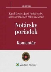 Obálka knihy Notársky poriadok - komentár