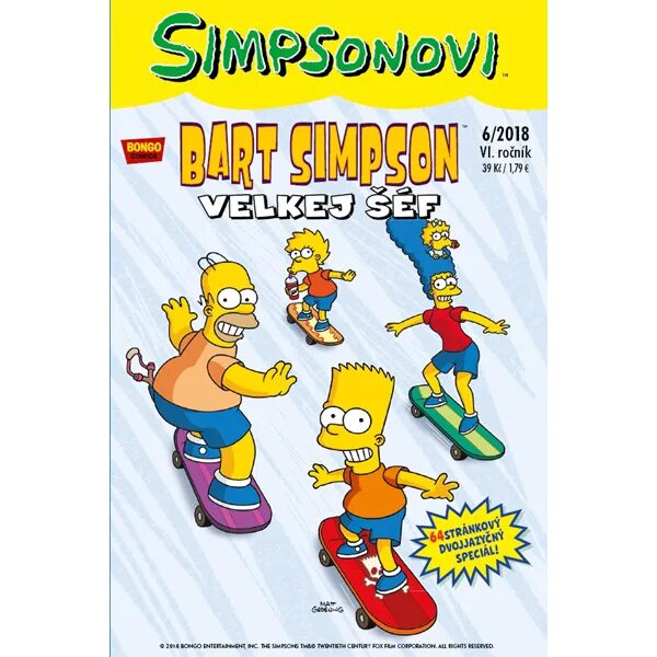 Obálka knihy Simpsonovi: Bart Simpson 06/2018 - Velkej šéf