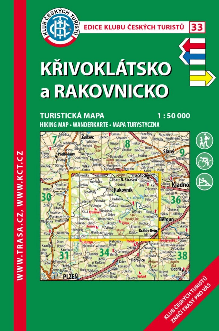 Obálka knihy KČT 33 Křivoklátsko, Rakovnicko 1:50 000