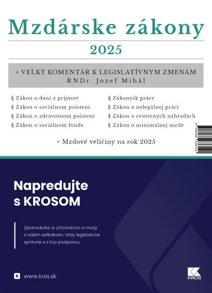 Obálka knihy Mzdárske zákony 2025