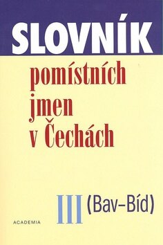 Obálka knihy Slovník pomístních jmen v Čechách III