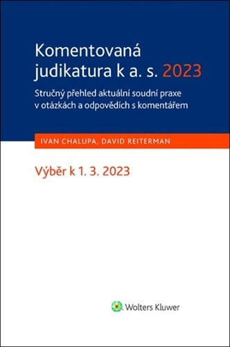 Obálka knihy Komentovaná judikatura k a. s. 2023