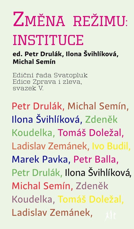 Obálka knihy Změna režimu: Instituce