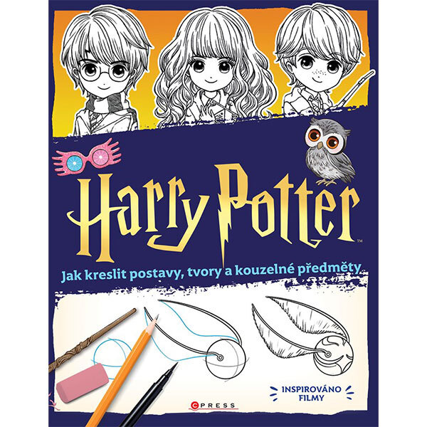 Obálka knihy Harry Potter: Jak kreslit postavy, tvory a kouzelné předměty