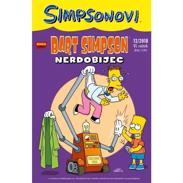 Obálka knihy Simpsonovi: Bart Simpson 12/2018 - Nerdobijec