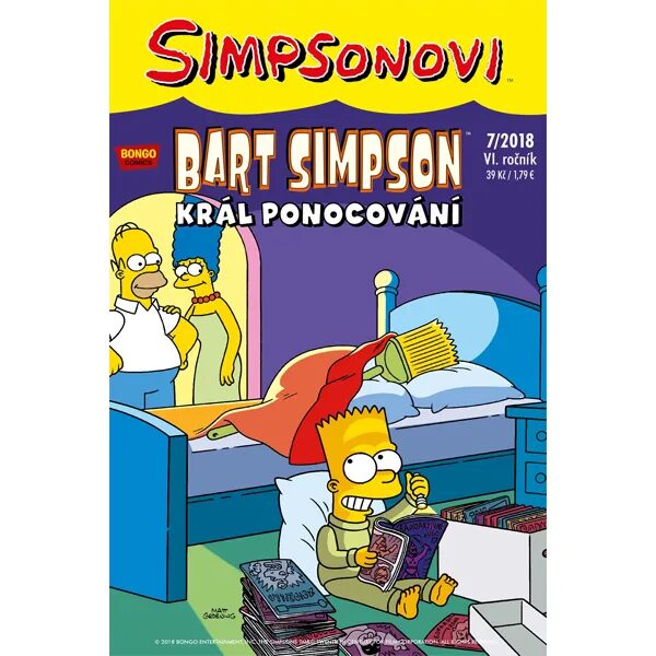 Obálka knihy Simpsonovi: Bart Simpson 07/2018 - Král ponocování