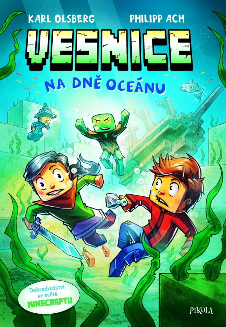 Obálka knihy Minecraft: Vesnice. Na dně oceánu