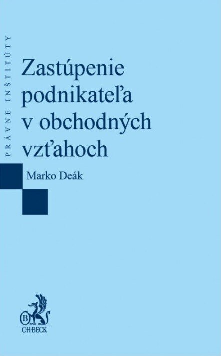 Obálka knihy Zastúpenie podnikateľa v obchodných vzťahoch