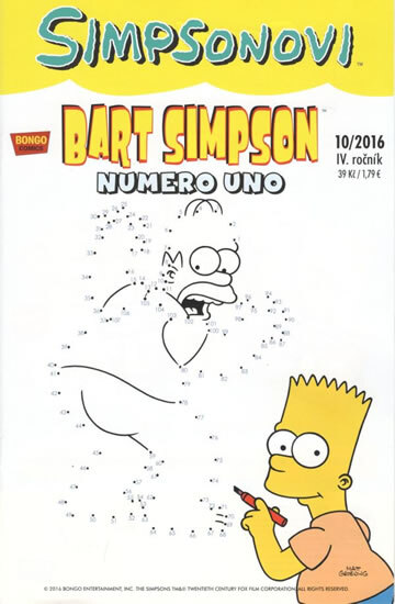 Obálka knihy Simpsonovi - Bart Simpson 10/2016 - Numero uno