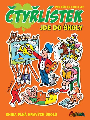 Obálka knihy Čtyřlístek jde do školy