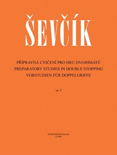 Obálka knihy Přípravná cvičení pro hru dvojhmatů op. 9