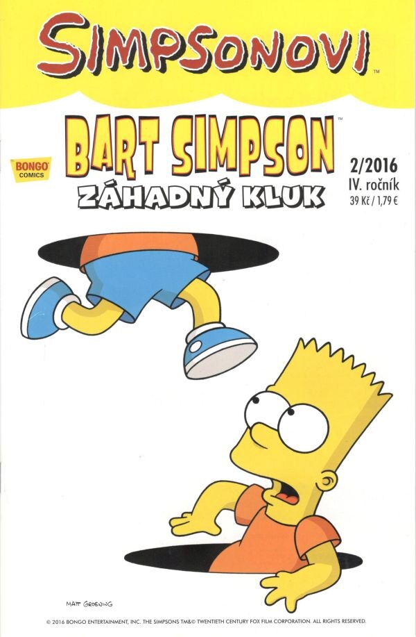 Obálka knihy Simpsonovi: Bart Simpson 02/2016 - Záhadný kluk