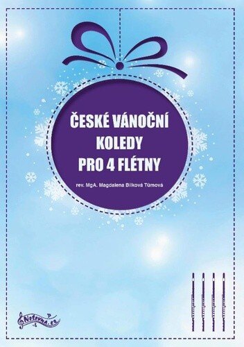 Obálka knihy České vánoční koledy pro 4 flétny