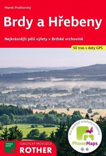 Obálka knihy Brdy a Hřebeny 50 tras s daty GPS