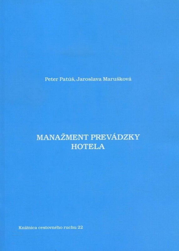 Obálka knihy Manažment prevádzky hotela