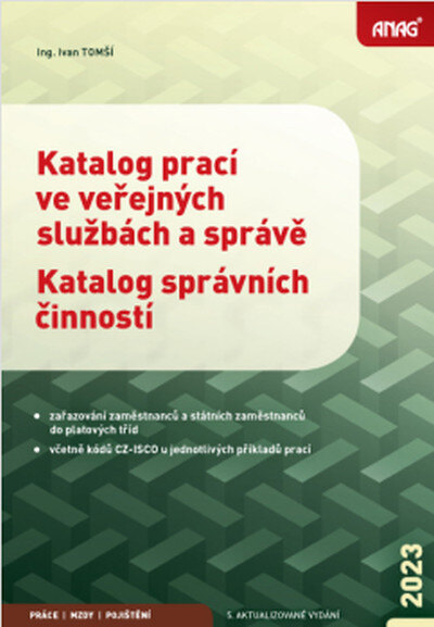 Obálka knihy Katalog prací ve veřejných službách a správě; Katalog správních činností 2023