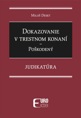 Obálka knihy Dokazovanie v trestnom konaní Poškodený