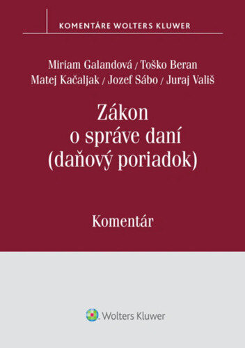 Obálka knihy Zákon o správe daní